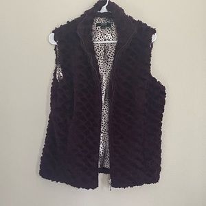 Toni Morgan Medium Purple Faux Fur Vest